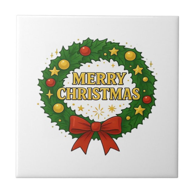 Coroa de Natal Dourada – Vermelho Verde Dourado Fe (Frente)