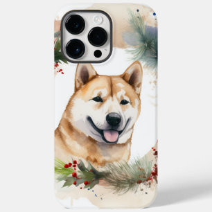 Coroa de Natal Festiva do Cachorro Akita