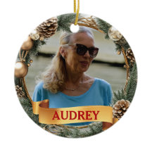 Coroa de Natal QUALQUER Foto Enfeite de Árvore