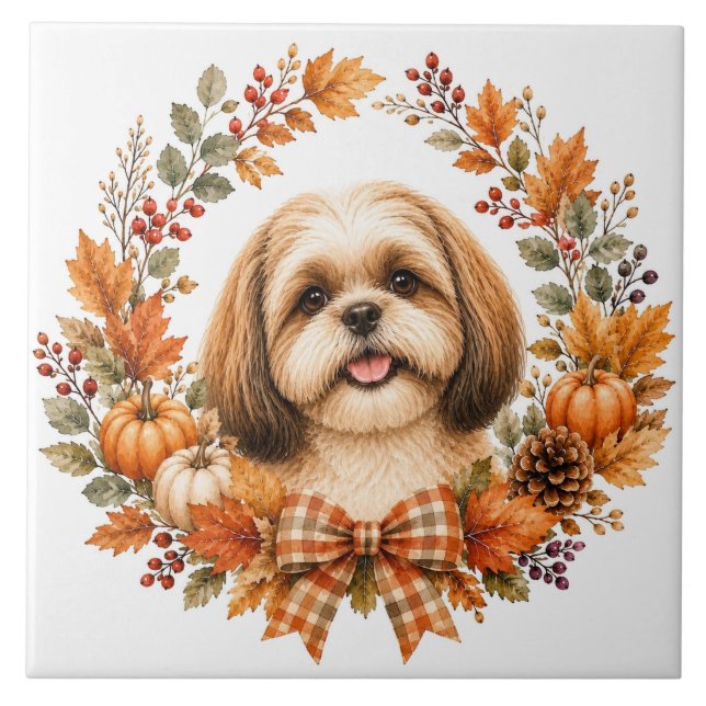 Coroa de Outono do Shih Tzu (Frente)