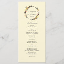 Coroa de Outono | Programa de casamento moderno