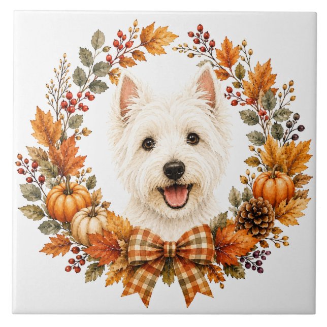 Coroa de Outono Westie (Frente)