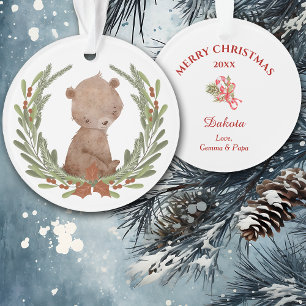 Coroa de Urso Marrom Pequeno Ornamento Neto