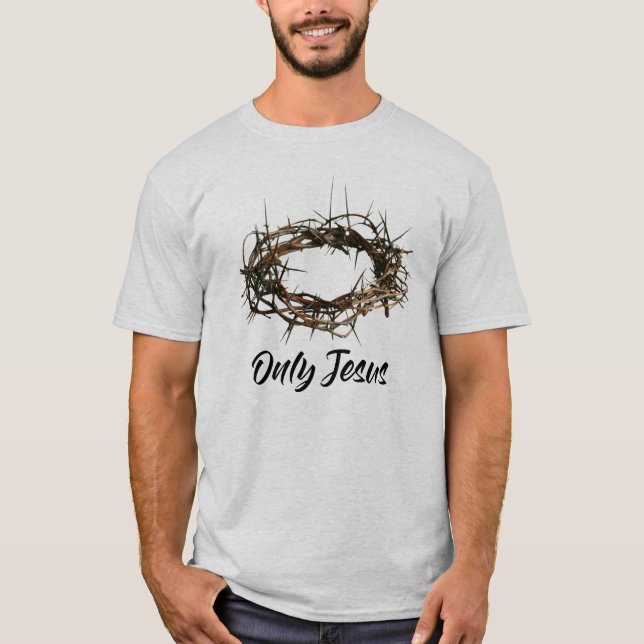 Coroa do Jesus dos homens única da camisa cristã (Frente)