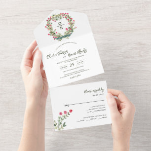 Coroa Floral Aquarela Jardim Casamento