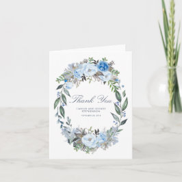 Coroa Floral Azul Empoeirada Agradecimento Casamen