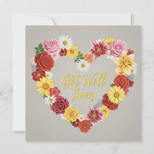 Coroa Floral de Coração para Melhoras