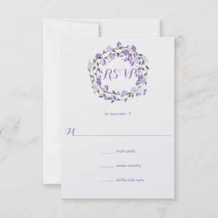 Coroa Floral de Peônia Roxa Casamento RSVP