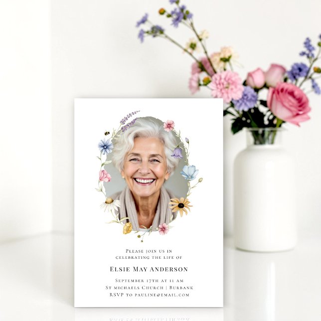 Coroa Floral Foto Anúncio de Funeral (Criador carregado)