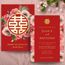 Coroa floral moderna dupla xi casamento chinês 