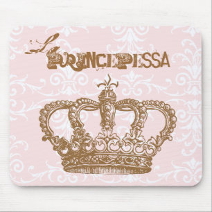 Coroa Mousepad do rosa e do chocolate de