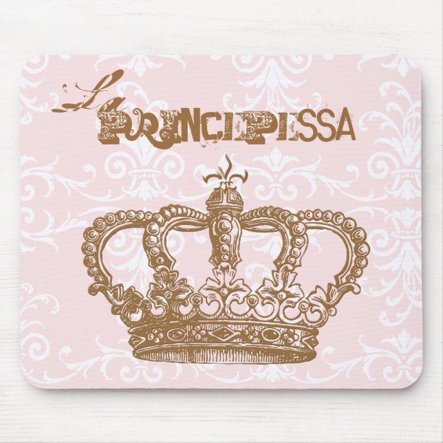 Coroa Mousepad do rosa e do chocolate de (Frente)