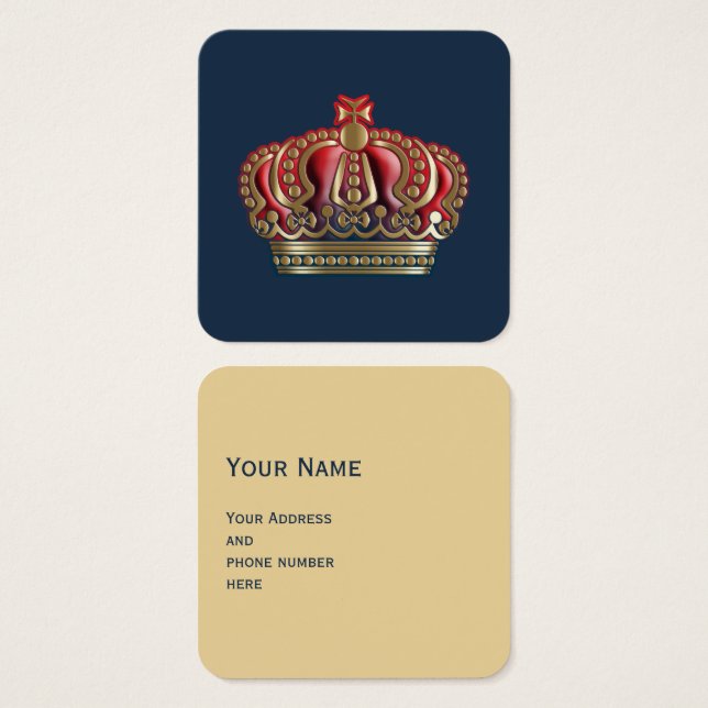 Coroa Real - Dourado Vermelho Azul (Frente & Verso)