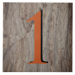 Corpo Brilhante de Cobre Número Azulejo 1 Uma Ped