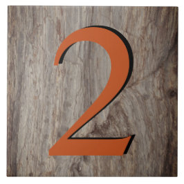 Corpo Brilhante de Cobre Número Azulejo 2 Duas na 