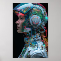 Corpo Cyborg futurista - Poster de Arte Sci-Fi