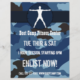 Corpo Madness Blue Camo Boot Camp Flyers