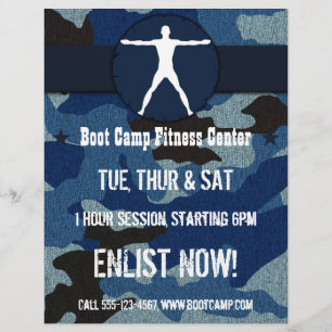 Corpo Madness Blue Cloth Camo Boot Camp Flyers