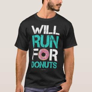 Corre Para Rosquinhas Camisas Engraçadas