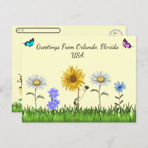 Correção de Saudações Florais Cutes do Cartão Post