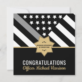 Corrections Officer Thin Silver Line Graduation