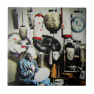 Corrediça de lanterna mágica o pintor Japão vel