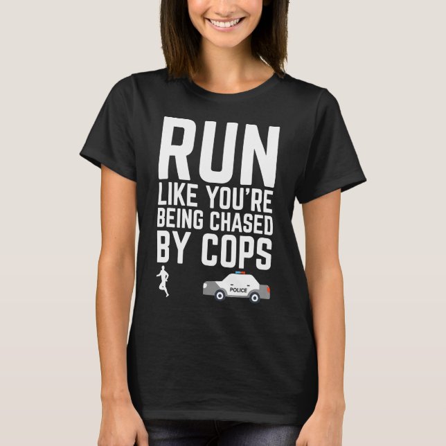 Corredor Engraçado Executando Camisa De Motivação  (Frente)