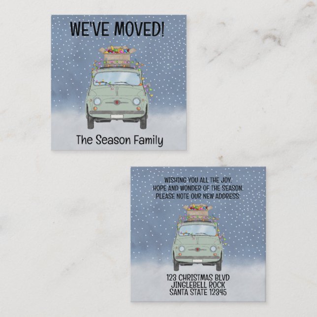 Correio de Anúncio de Endereço 500 com luz de Nata (Frente/Verso)