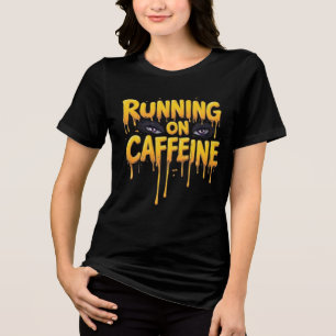 Correndo Com Cafeína Tipografia Gotejante Olhos de