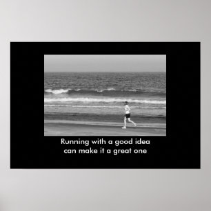 Correndo Com Um impressão motivacional de Boa Idei