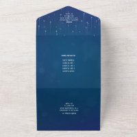 Corrente Azul Corda Acende Tudo Em Um Convite