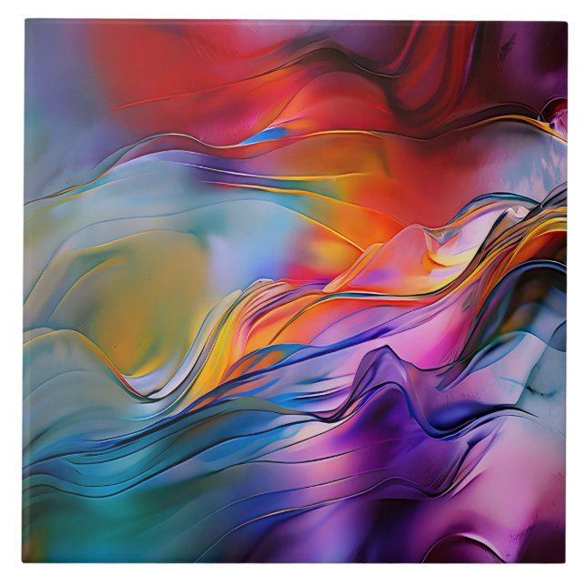 "Correntes cromáticas" Abstrato Contemporâneo (Frente)