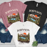 Correspondência de Campanha de Reunião Personaliza<br><div class="desc">Elevem sua reunião familiar com nossa Campanha de Reunião Familiar Personalizada Correspondente à Campanha Trip Combinação com Camisa Tripla. Essas camisas personalizadas são projetadas para tornar sua viagem de estrada familiar ou aventura de acampamento ainda mais especial. Personalize cada camisa com seu nome de família, o ano, e a localização...</div>
