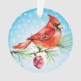 CORRETO: Cardeal - Ornamento de Aves Vermelhas