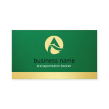 corretor de transporte cartão de visita verde e ou