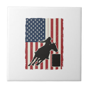 Corrida de Barril Bandeira Americana Design Vetori