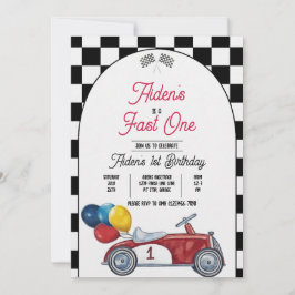 Corrida de carro Fast One - Convite