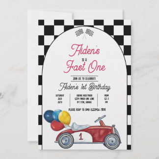 Corrida de carro Fast One - Convite