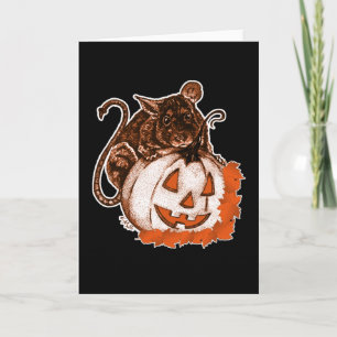 Corrida Laranja de outubro no Cartão de Halloween