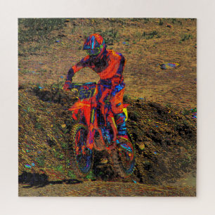 Corrida para a vitória - Quebra-cabeça de Motocr