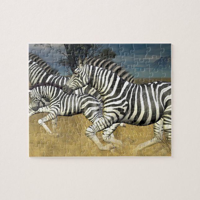 "Corridas", Zebra, Quebra-cabeça (Horizontal)
