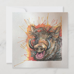 Cortagem com estilo de cartão postal Warthog Notec