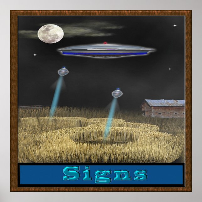 Cortar círculo ufo poster (Frente)