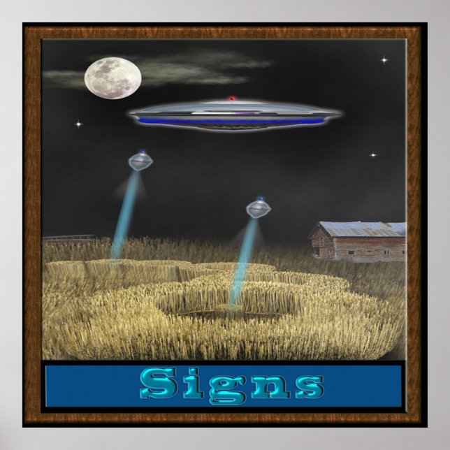 Cortar círculo ufo poster (Frente)