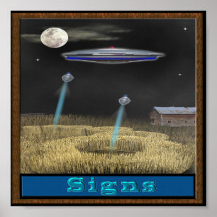 Cortar círculo ufo poster