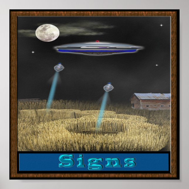 Cortar círculo ufo poster (Frente)
