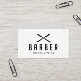 Corte da barbearia & cartão de visita