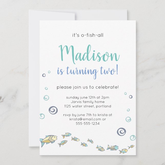 Corte Sob O Convite Para Aniversários de crianças  (Frente)