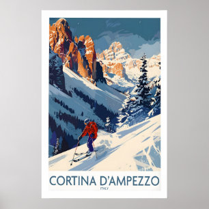 Cortina dampezzo Impressão de Esqui - Itália 1