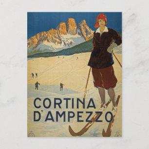 Cortina D'Ampezzo Itália vintage — cartão postal